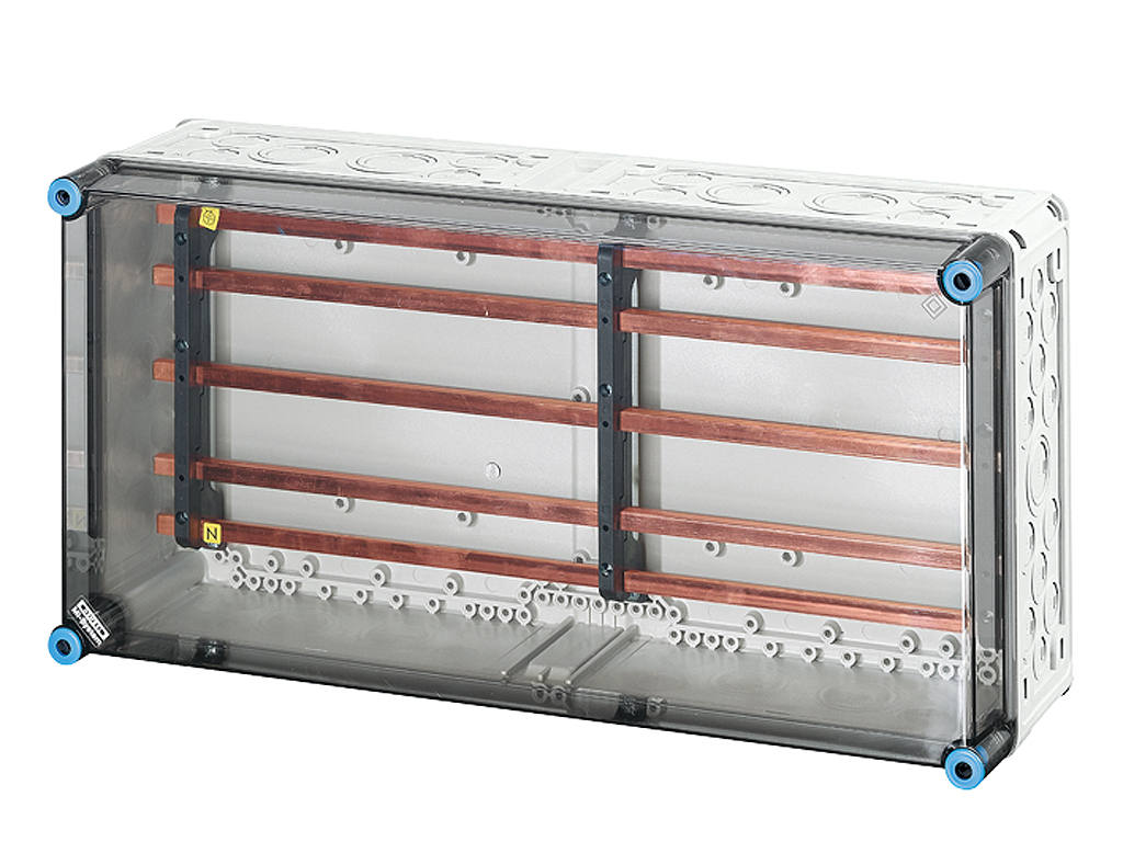 Hensel Mi kasse med skinnefelt 250A Cu 5-polet, 300x600x170 mm