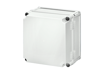 Hensel Mi kasse 300x300x214 mm - gråt hængslet låg