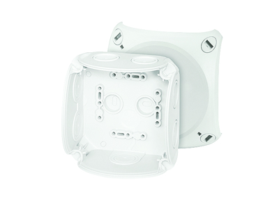 Forgreningsdåse uden klemmer, 104x104x70 mm, IP66 - Grå