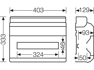 Hensel KV gruppetavle 18 moduler (1x18) - IP65