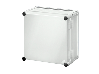 Hensel Mi kasse 300x300x170 mm - gråt hængslet låg