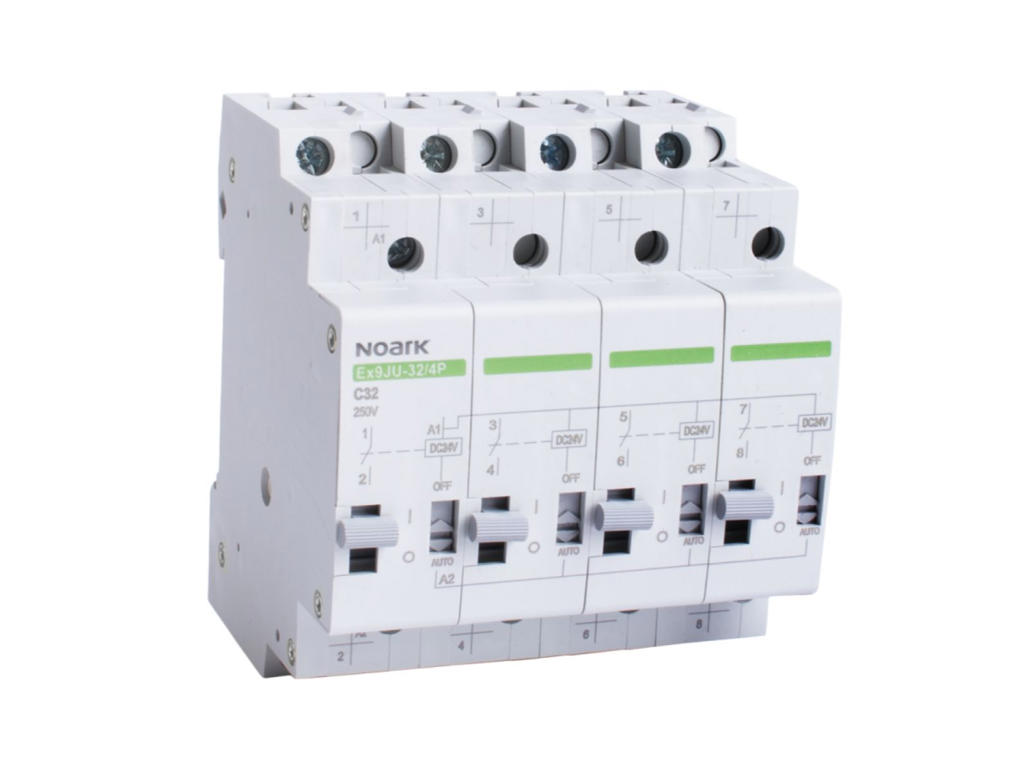 Noark kiprelæ 16A, 4P, 230V AC spolespænding