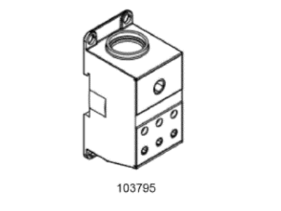 Noark distributionsblok 1P, CU/AL 1x6, 400/350A