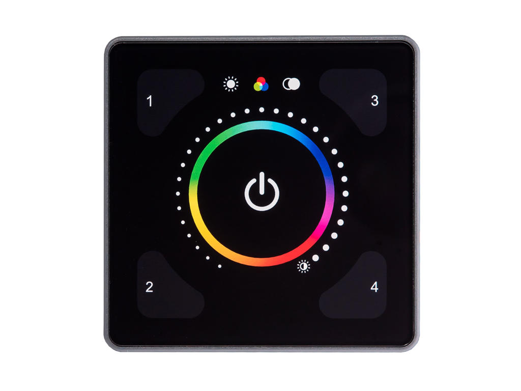 Helvar ILLUSTRIS® panel Full Colour i glas - Sort