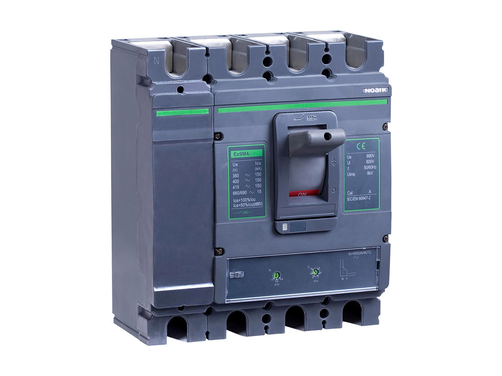 Noark M4 maksimalafbryder termomagnetisk, 500A 4P 4T, 36kA