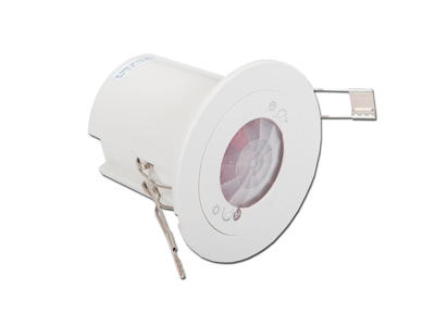 PIR sensor til indbygning (230V, 360°, Ø7m) IP20 - Hvid