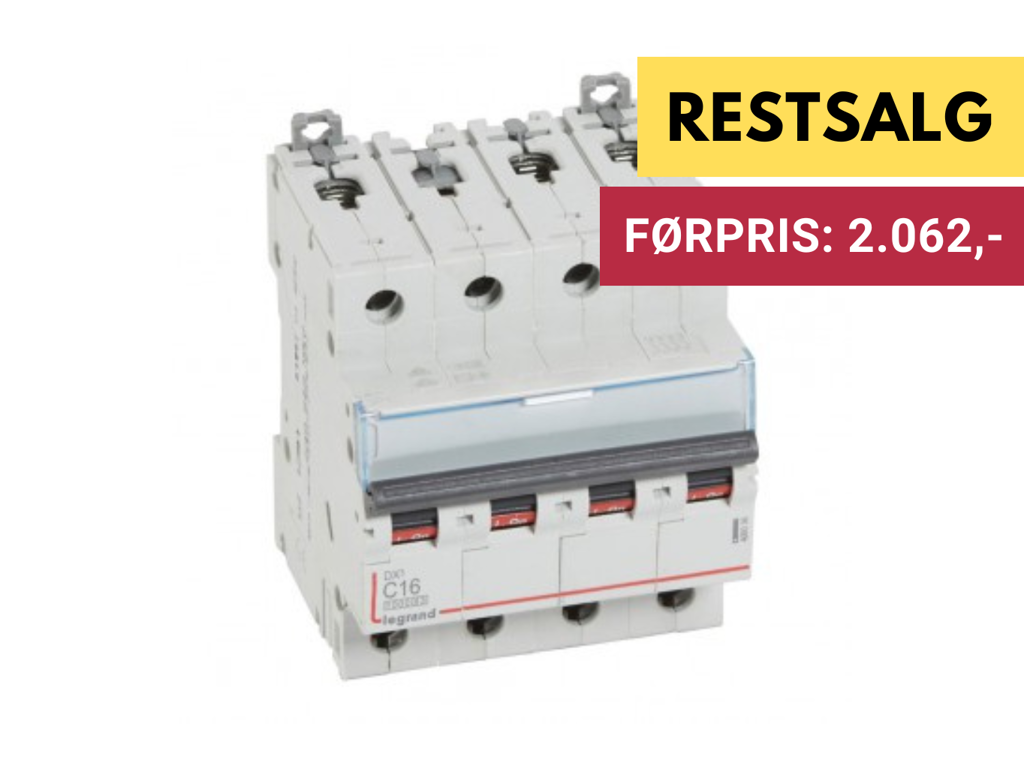 DX3 Automat C 16A 4P 4M 10/16kA 