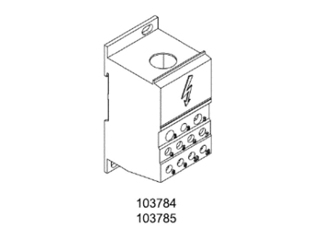 Noark distributionsblok 1P, CU 1x2+5+4, 250A