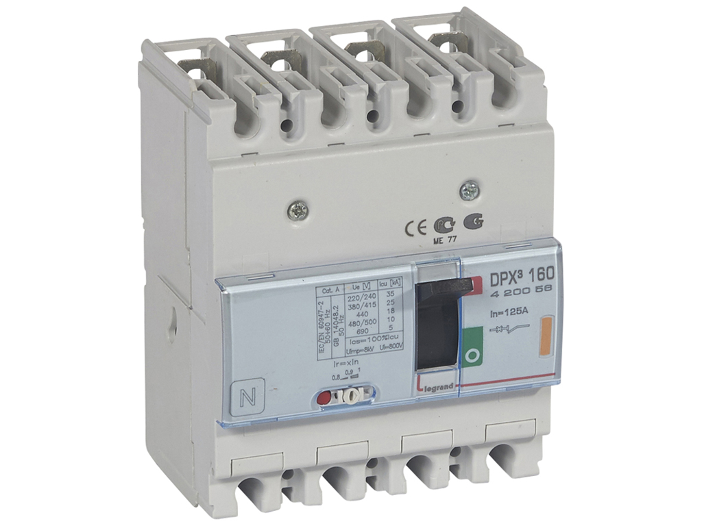 Legrand maksimalafbryder DPX³ 160, 125A 4P, 25kA