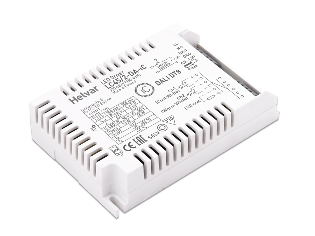 Helvar LED driver LC45/2-DA-iC (DALI)