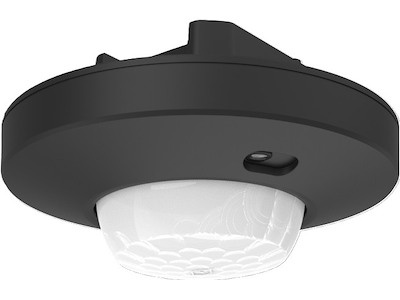 DALI-2 PIR sensor med daglyssensor, Sort, Corridor H2,5, Ø40x5