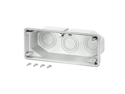 Flange med udslagsblanketter (3 x M40/50/63), 300x80 mm