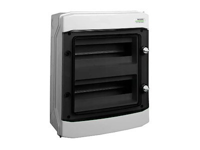 Noark Gruppetavle IP65 2 rk. 24M m/jord & nul klemmer (13+13) - PHS24T