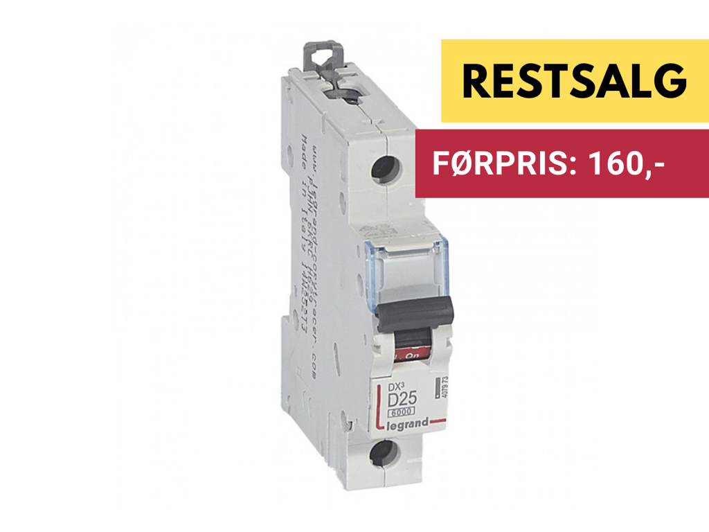 DX3 Automat D 25A 1P 1M 6/10kA 