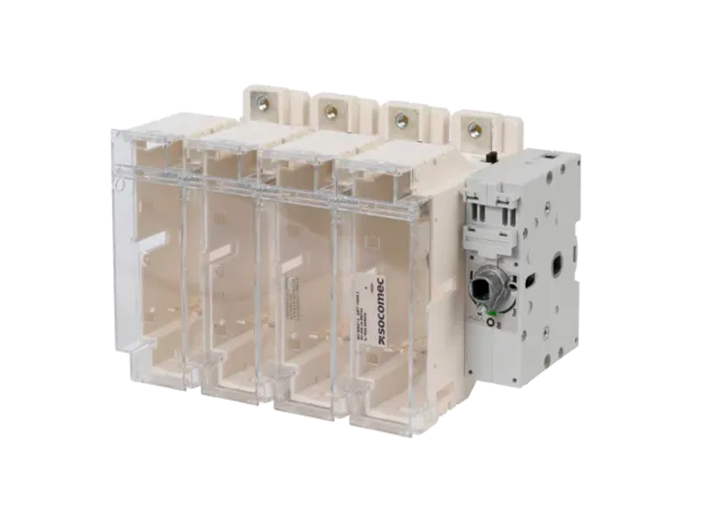 Socomec sikringsbryder NH0 sikringer, 4P 160A - Frontbetjening højre side