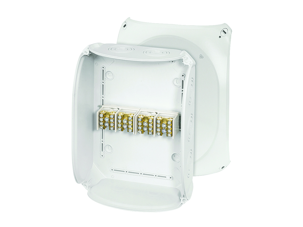 Forgreningsdåse 4x6-35 mm², Cu, 225x295x122 mm, IP66 - Grå