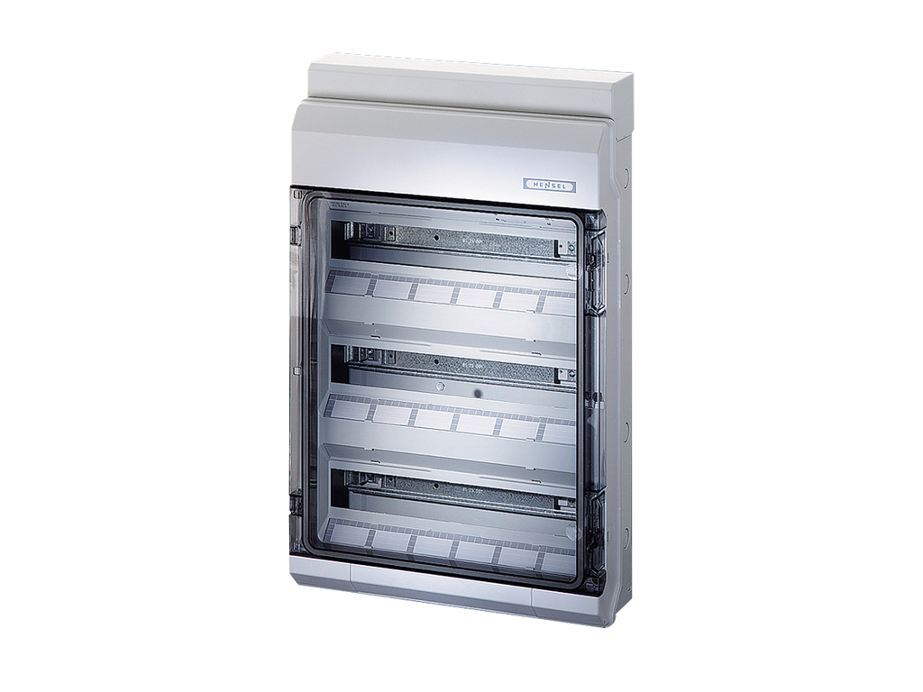 Hensel KV gruppetavle 54 moduler (3x18) med PE- og N klemme - IP65