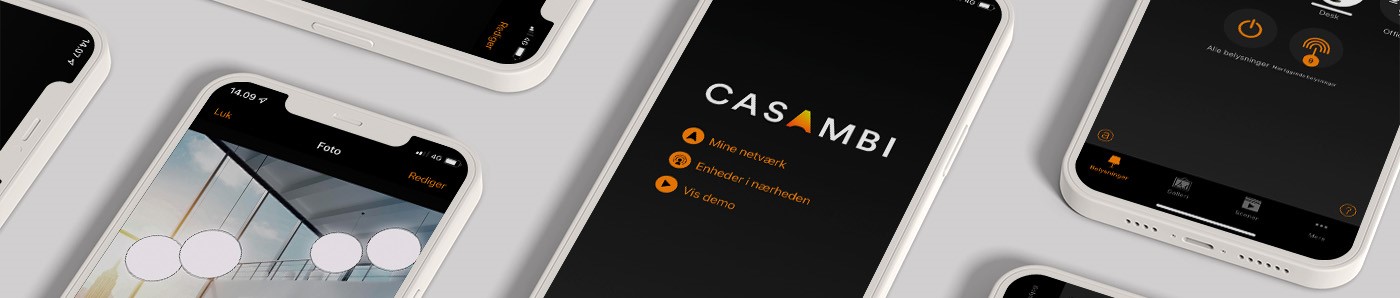 Smartphones med Casambi app