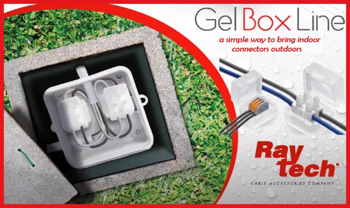 Raytech gel box i samledåse i jorden