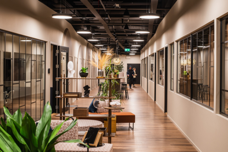 Aura Light armaturer på et kontor