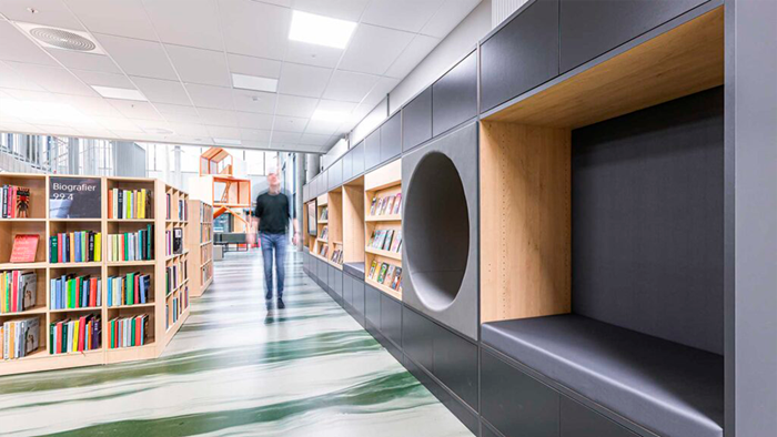 Bibliotek på Lindbjergskolen