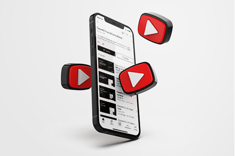 iPhone og youtube logoer