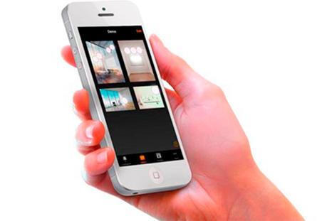 Iphone med Casambi app til lysstyring