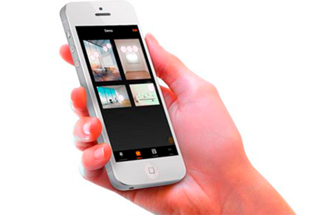 Iphone med Casambi app til lysstyring