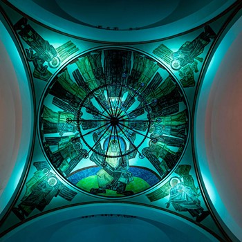 DMX lysstyring i kuppel i Sankt Markus Kirke