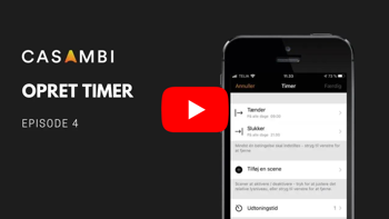 Casambi instruktionsvideo: opret timer