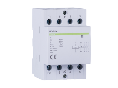 Noark kontaktor 40A, 230V AC, 4NO