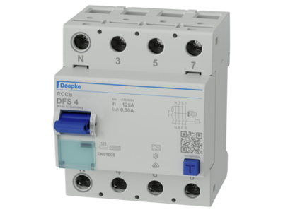 Doepke PFI (RCD) 125A 300mA 4P 10kA Type A - Nul i venstre side