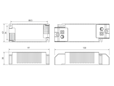 Helvar LED mini driver LC27MINI-DA-150-700 (DALI-2)