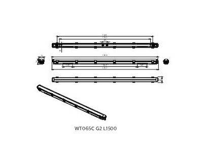 Ledinaire industriarmatur, All-in, L1507, 53/30W, 4100/6800lm, On/Off, 840 - IP65