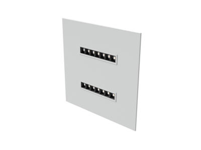 Brahe LED Panel 600x600 m/2 stk. 300x60 downlights 830, DALI-2 - Hvid