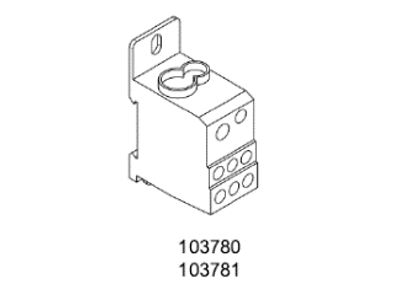 Noark distributionsblok 1P, CU 1+1x6, 125A