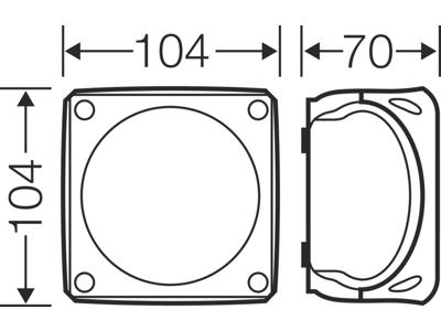 Forgreningsdåse 0,75-2,5 mm², Cu, 104x104x70 mm, IP66 - Grå