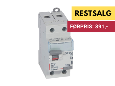 Fejlstrømsafbryder Legrand DX3 PFI (RCD) 40A 300mA 2P 2M 10kA - Type A