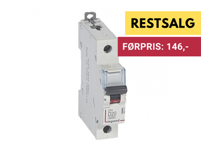 DX3 Automat D 20A 1P 1M 6/10kA
