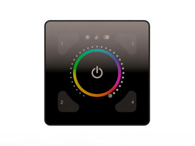 Helvar ILLUSTRIS® panel Full Colour i plast - Sort
