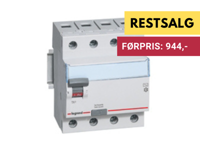 Fejlstrømsafbryder Legrand TX3 PFI (RCD) 40A 300mA 4P 4M 10kA - Type A