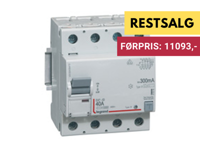 DX3. RCD 40A 300mA 4P 4M 10kA Type B