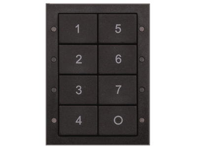 Helvar DALI-2 136BD2 panel med 8 tryk - Antracitgrå