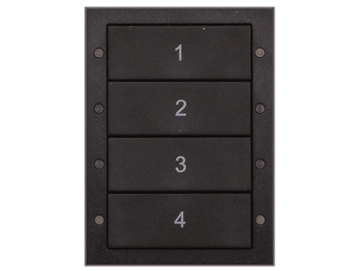 Helvar DALI 137B panel med 4 tryk - Antracitgrå