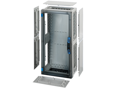 Hensel ENYSTAR tom kasse med sider 546x276x186 mm - Transparent dør