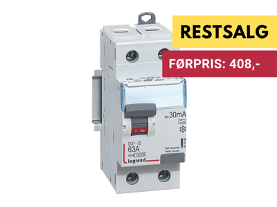 Fejlstrømsafbryder Legrand DX3 HPFI (RCD) 40A 30mA 2P 2M 10kA Type A