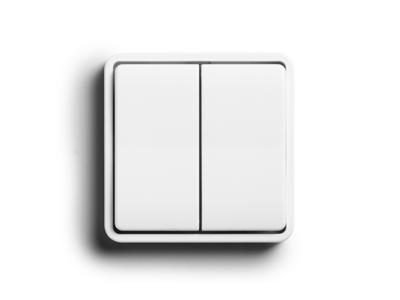 Tangenter og bagplade (4-tryk) til EnOcean tryk for Fuga - Hvid