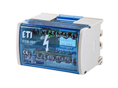 ETI EDB-207 Distributionsblok 2P 125A 20kA
