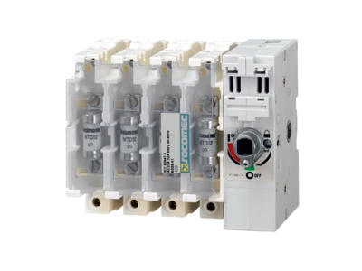 Socomec sikringsbryder NH1 sikringer, 4P 250A - Frontbetjening højre side