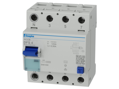 Doepke PFI (RCD) 125A 500mA 4P 10kA Type A - Nul i venstre side